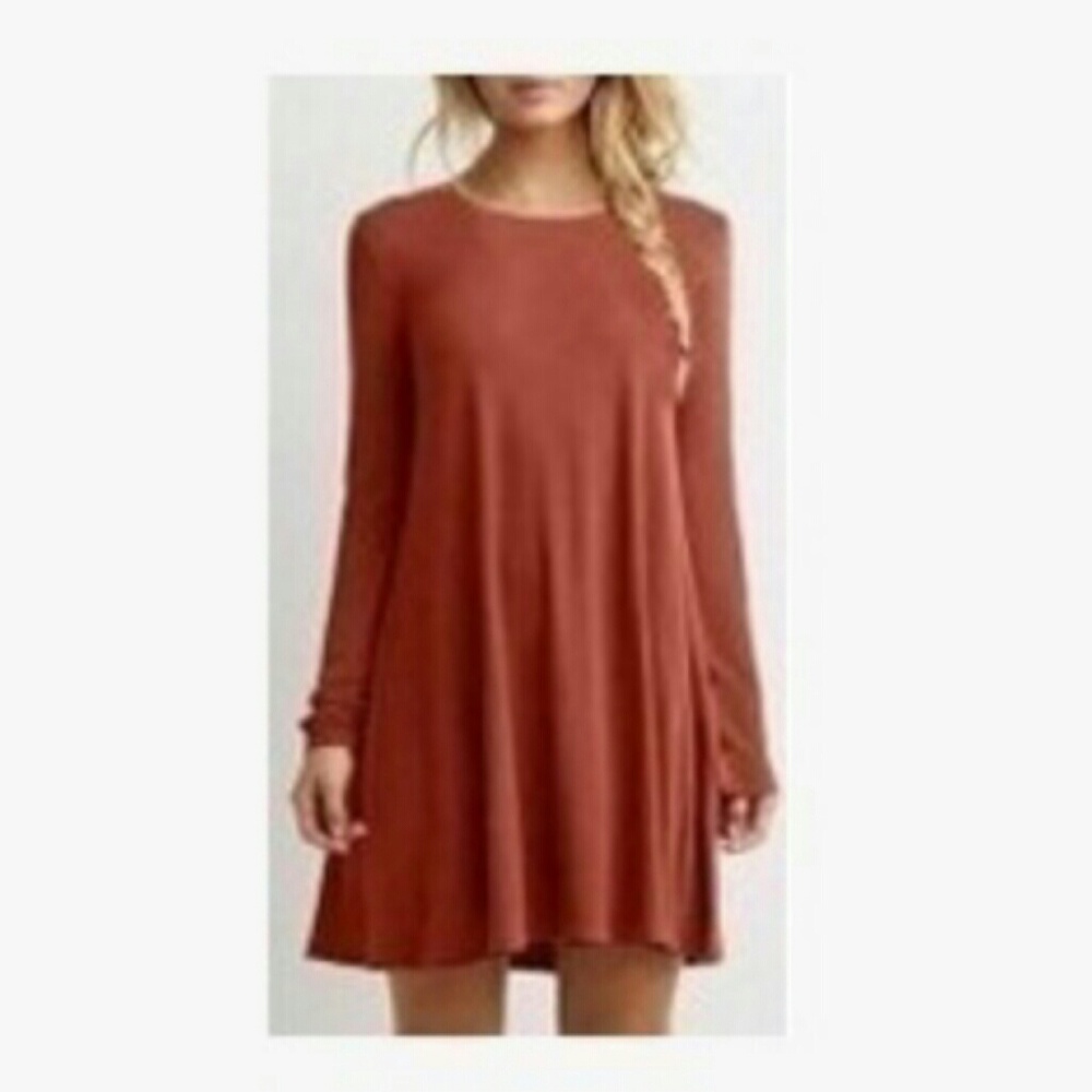 Long sleeve mini dress